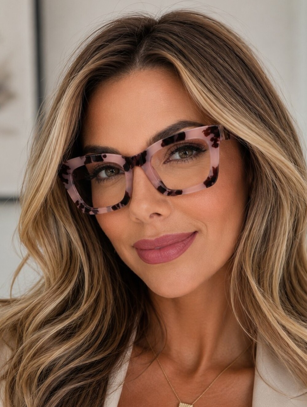+1.50 Square reading glasses Oprah style Blue light blocking